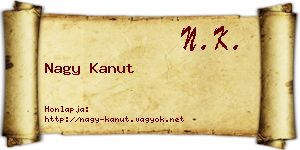Nagy Kanut névjegykártya